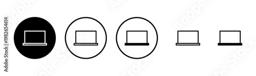 Laptop icon logo design. computer sign and symbol