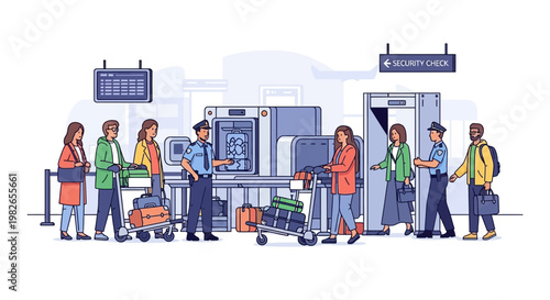 People waiting at airport checkin.