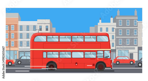 Red Double Decker London Bus.