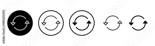 Refresh icon logo design. Reload sign and symbol. Update icon.