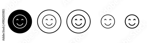 Smile icon logo design. smile emoticon icon. feedback sign and symbol