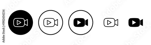 Video icon logo design. video camera sign and symbol. movie sign. cinema