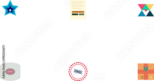 Hand-drawn collection of colorful modern shopping price tags stickers and flat design retail labels illustration