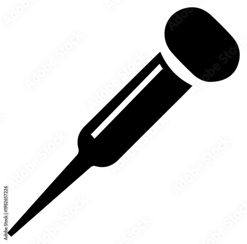 Acupuncture needle icon symbolizing holistic healing and alternative medicine representing therapeutic treatment and wellness with a clean modern minimalist graphic design