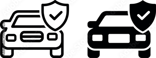 Comparison of insured vehicles with security symbols.