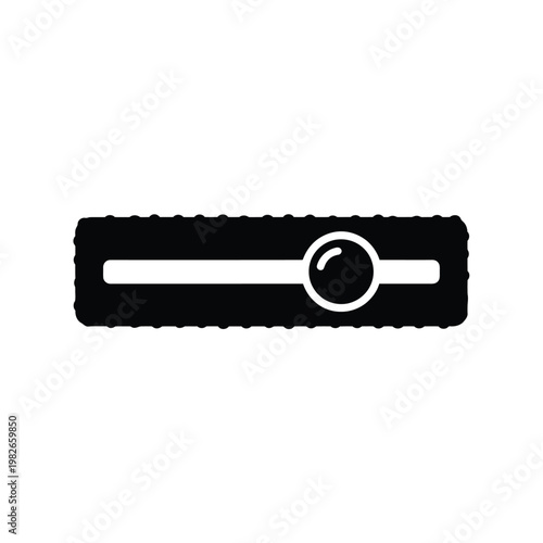 Black silhouette slider with white adjustment bar and circle