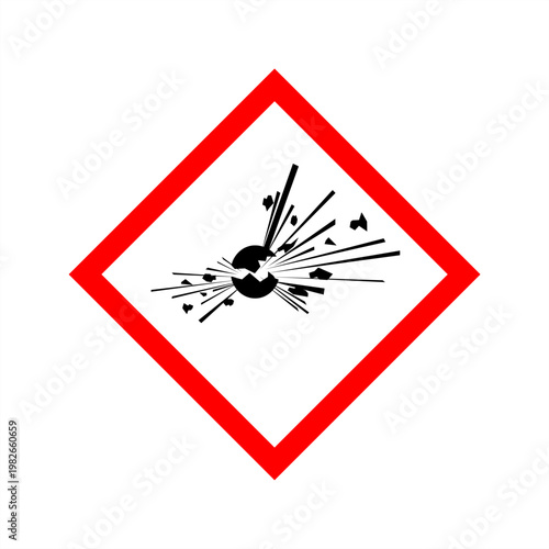 GHS pictogram for explosive substances symbol vector design