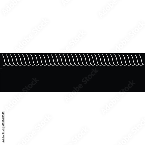 Black and white whisk brush silhouette with bristles
