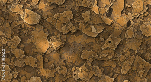 Close-Up of Cracked Desert Soil