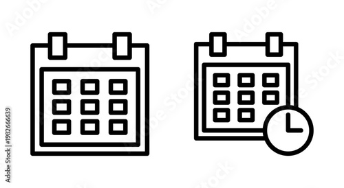 Calendar icon symbol for apps and websites. Calender sign and symbol. Schedule icon symbol