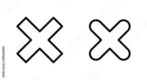 Close icon symbol for apps and websites. Delete sign and symbol. cross sign