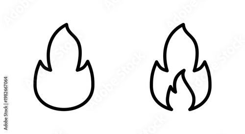 Fire icon symbol for apps and websites. fire sign and symbol