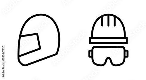 Helmet icon symbol for apps and websites. Motorcycle helmet sign and symbol. Construction helmet icon. Safety helmet