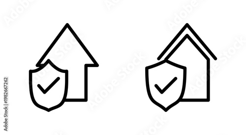 home insurance icon symbol for apps and websites. home protection sign and symbol