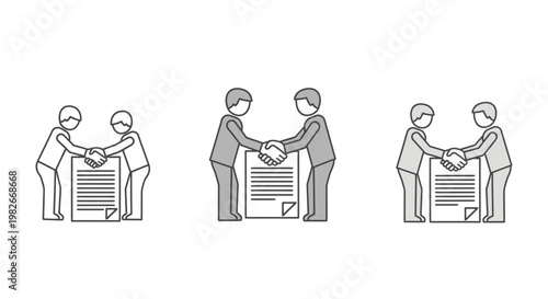 Business people shaking hands in agreement.