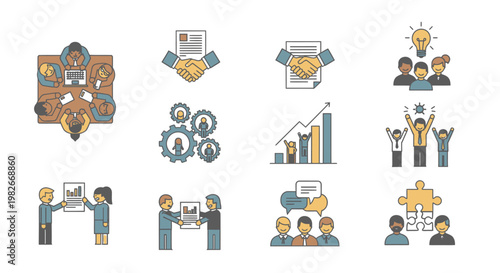 Business people working together in office.