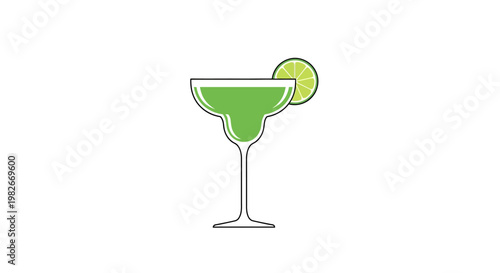 Green Cocktail with Lime.