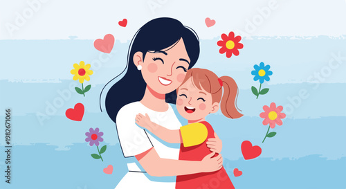 Mother Embracing Little Girl 4.