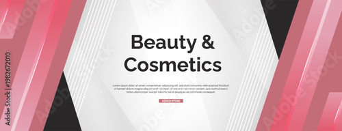 Beauty & Cosmetics Modern Pink Abstract Background Template for Makeup and Skincare Promotion