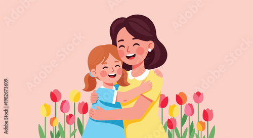 Mother Embracing Little Girl 8.