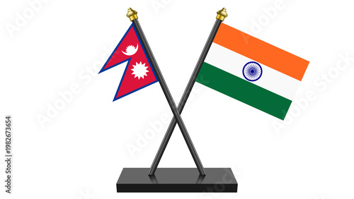 Flag of India and Nepal