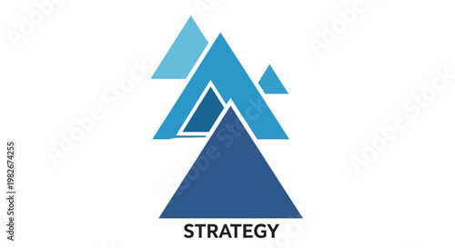 Abstract Geometric Triangles Representing Strategy and Growth.
