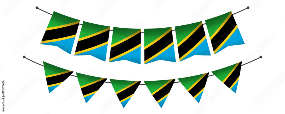 Obraz premium Tanzania flag decoration isolated template collection