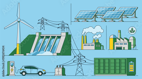 Renewable energy infrastructure power generation system.