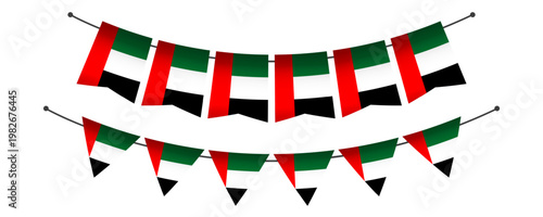 UAE flag decoration isolated template collection