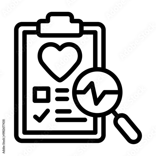 health screening checklist icon line
