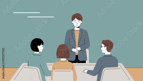 Business meeting with diverse team discussing ideas around a table