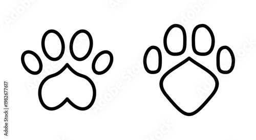 Paw icon symbol for apps and websites. paw print sign and symbol. dog or cat paw