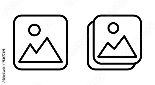 Picture icon symbol for apps and websites. photo gallery sign and symbol. image icon