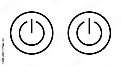 Power icon symbol for apps and websites. Power Switch sign and symbol. Electric power