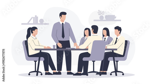 Business meeting with diverse team in modern office, collaboration and discussion