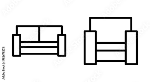 Sofa icon symbol for apps and websites. sofa sign and symbol. furniture icon