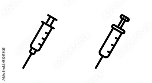 Syringe icon symbol for apps and websites. injection sign and symbol.vaccine icon
