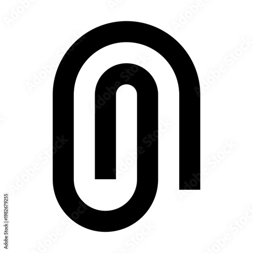 Attachment icon in sharp bold line style for inserting files, notes, or media. Perfect for UI elements in apps, emails, or dashboards needing a clear symbol for attaching or linking content.