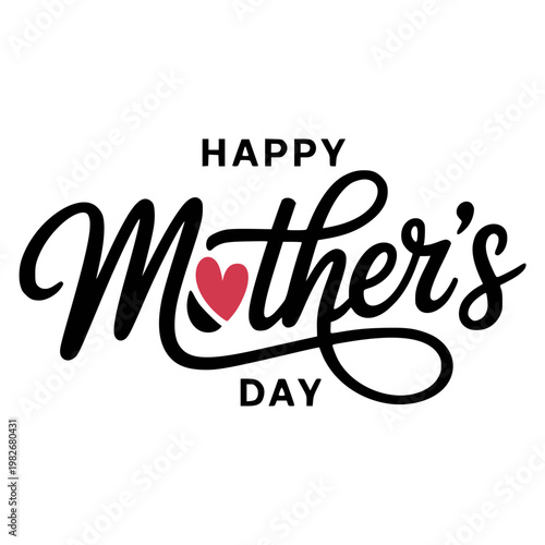 Mother’s Day Typography icon. Text Design and Mother Love Symbols.