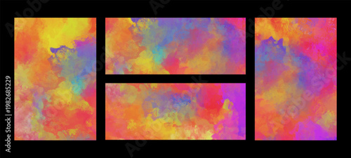 Abstract trendy universal artistic banner template . Design for cover, invitation, banner, placard, brochure, poster, card, flyer and other Vector illustration