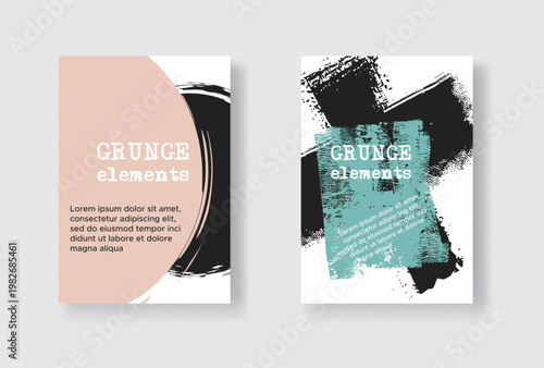 Abstract trendy universal artistic banner template . Design for cover, invitation, banner, placard, brochure, poster, card, flyer and other Vector illustration