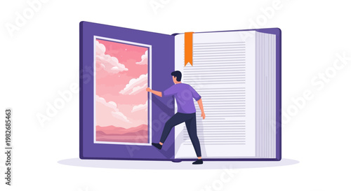 A portal to another world found within an open book