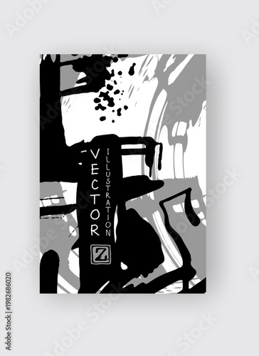 Abstract trendy universal artistic banner template . Design for cover, invitation, banner, placard, brochure, poster, card, flyer and other Vector illustration