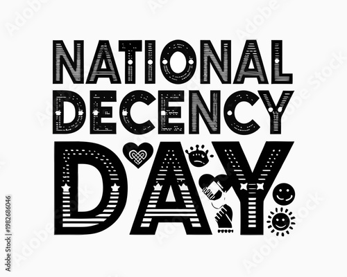 NATIONAL DECENCY DAY vector illustration isolated on white background