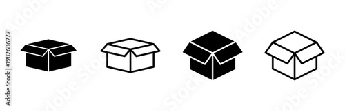 Box icon set. box vector icon, package, parcel