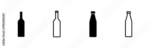 Bottle icon set. bottle vector icon