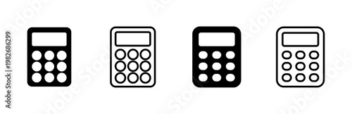 Calculator icon set. Accounting calculator icon. calculator vector