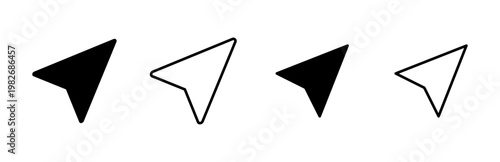 Compass icon set. arrow compass icon vector