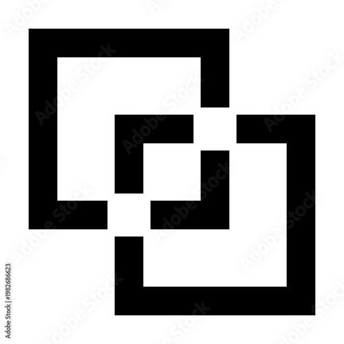 Outline icon in sharp bold line style for pathfinder and editing tasks. Perfect for stroke-based design operations, object separation, interface editing, and layered vector compositions.