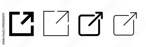 External link icon set. link icon vector. hyperlink symbol